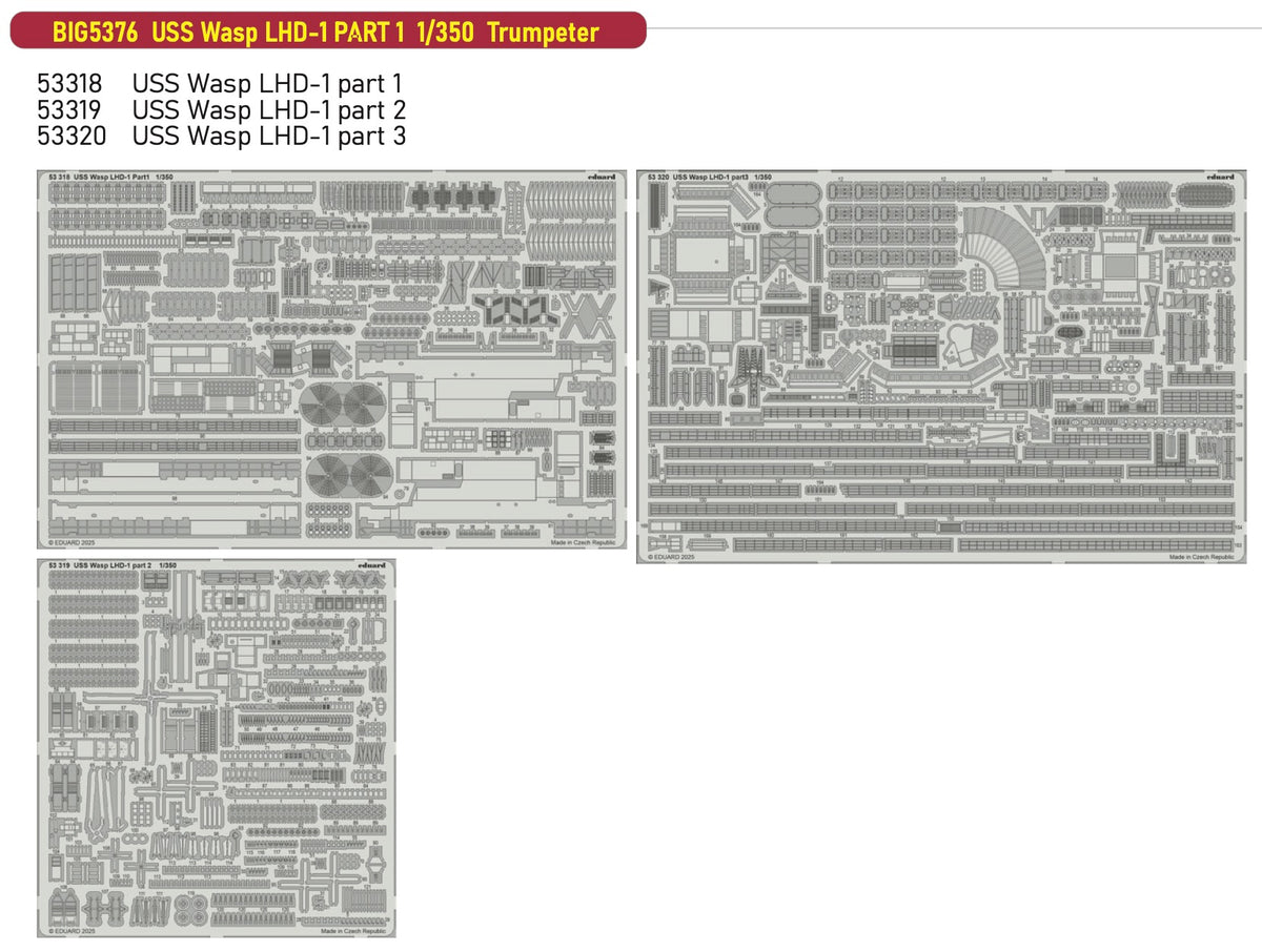 Eduard Big-Ed EBIG5376 1:350 USS Wasp LHD-1 Part I Big-Ed Set