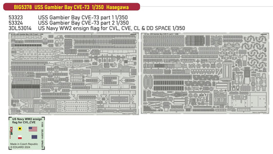 Eduard Big-Ed BIG5378 1:350 USS Gambier Bay CVE-73