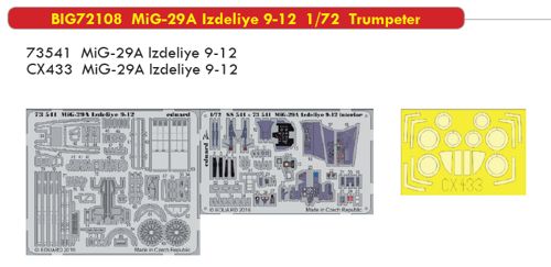 Eduard Big-Ed BIG72108 1:72 Mikoyan MiG-29A 'Fulcrum' IZDELIYE 9-12