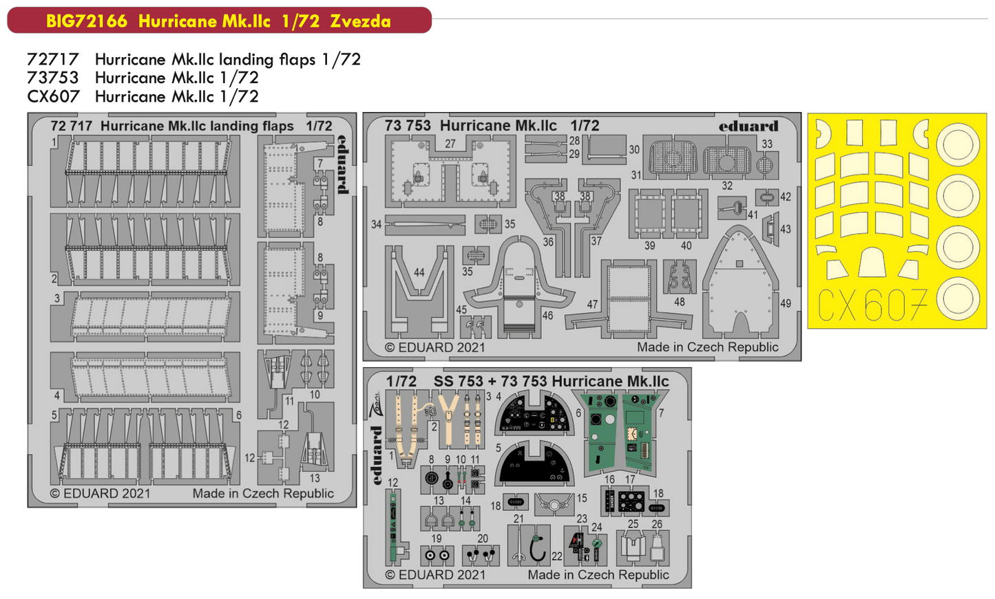 Eduard Big-Ed BIG72166 1:72 Hawker Hurricane Mk.IIc