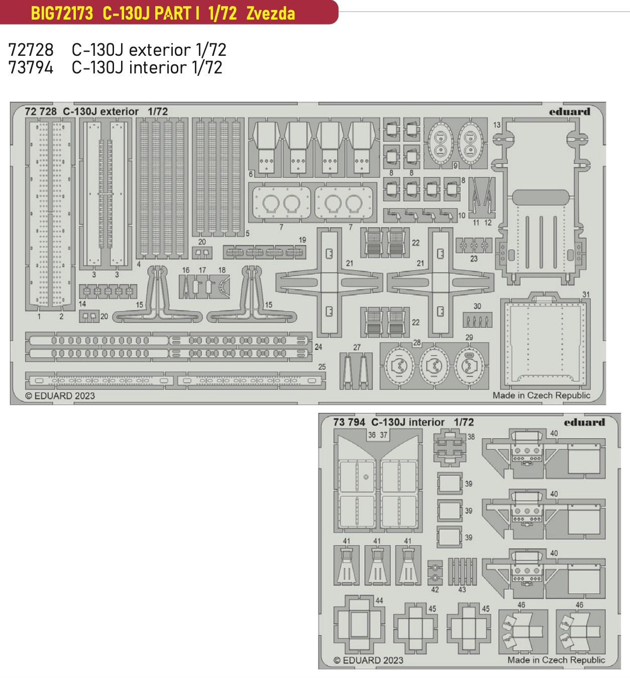 Eduard Big-Ed BIG72173 1:72 Lockheed C-130J Hercules PART I