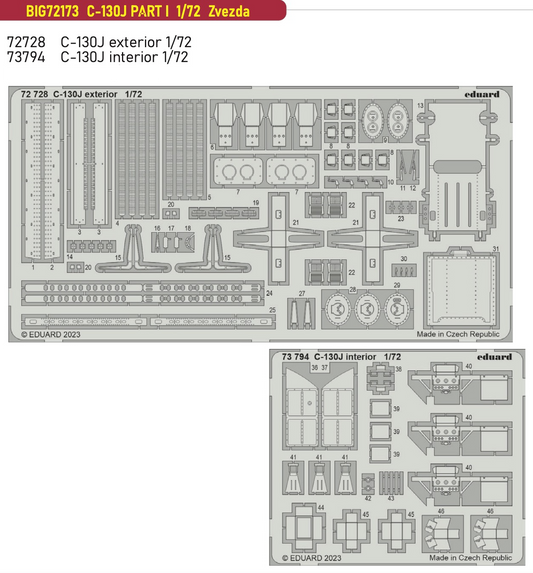 Eduard Big-Ed BIG72173 1:72 Lockheed C-130J Hercules PART I