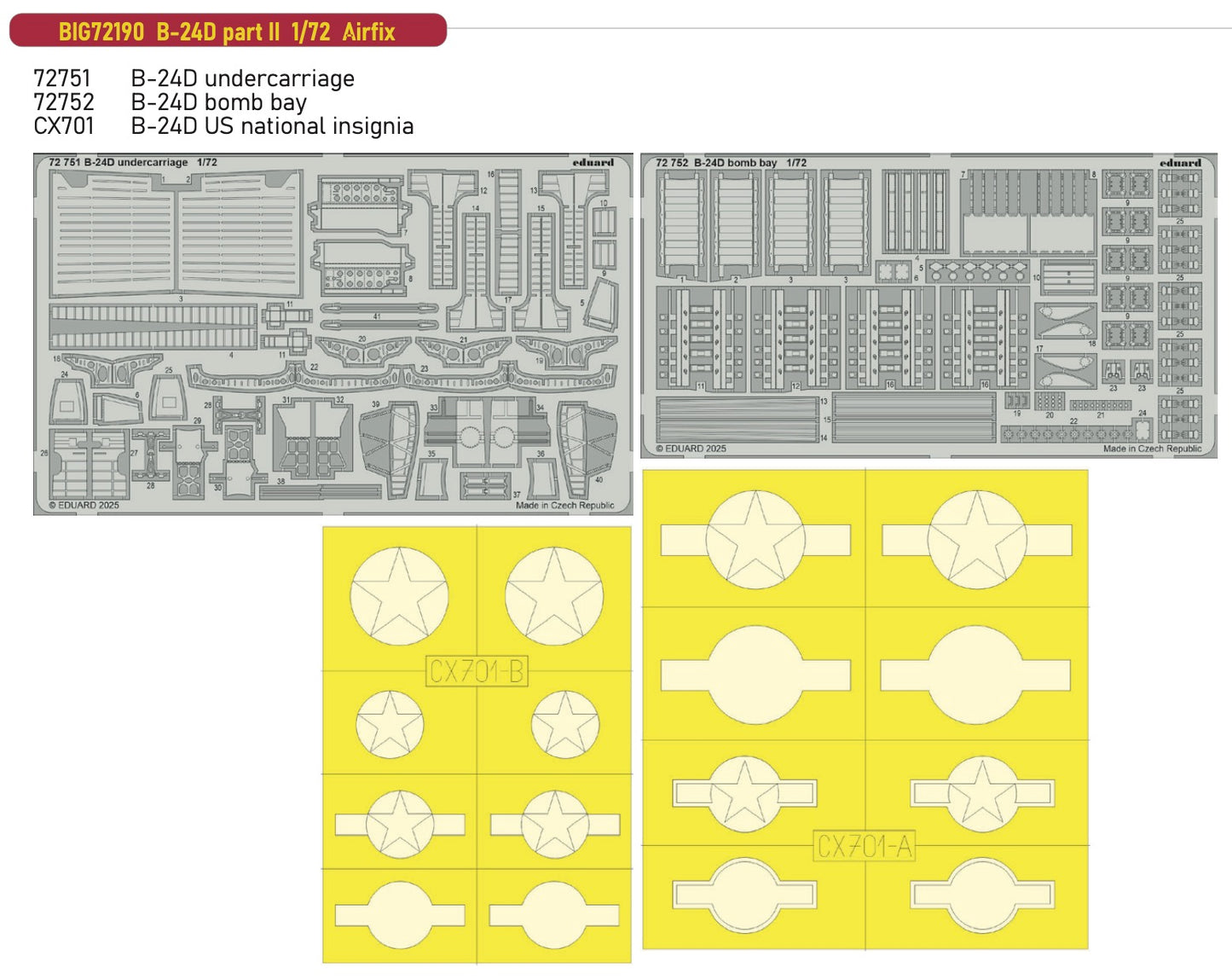 Eduard Big-Ed BIG72190 1:72 Consolidated B-24D Liberator part II