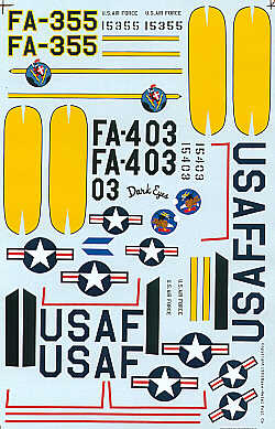 Experts Choice 4833 1:48 F-94B Starfire 51-5355 68FIS 1951; 51-5403 319FIS 'Dark Eyes'. Both Suwon, Korea based