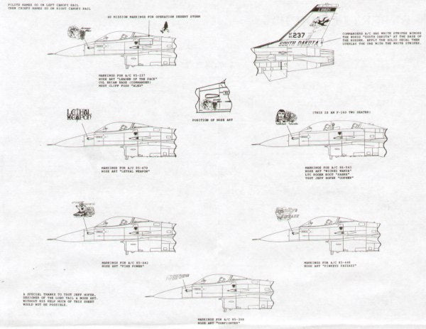 Experts Choice 4835 1:48 F-16A/F-16C Iowa, South Dakota Air National Guard