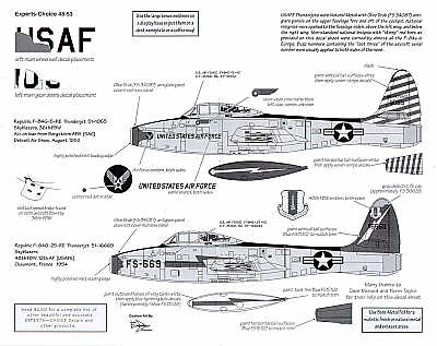 Experts Choice 4853 1:48 Republic F-84E Thunderjet Skyblazers