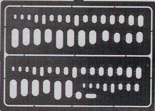 Eduard 00006  Ovals template. Assorted sizes