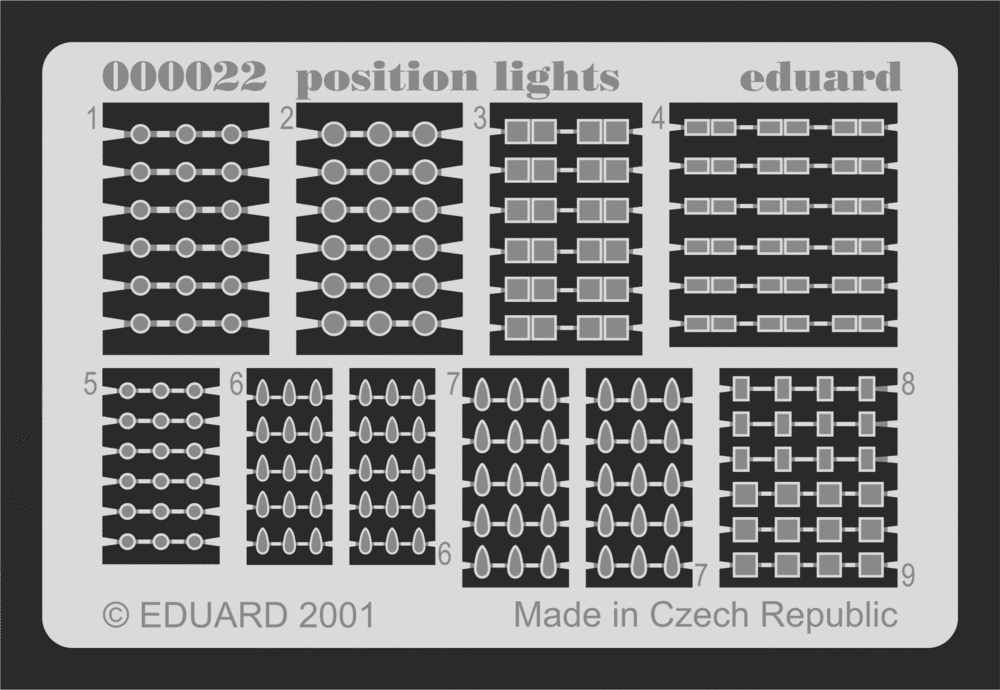 Eduard 00022 1:144, 1:32, 1:48, 1:72 Position lights