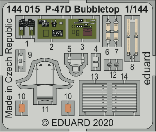 Eduard 144015 1:144 P-47D Thunderbolt Bubbletop