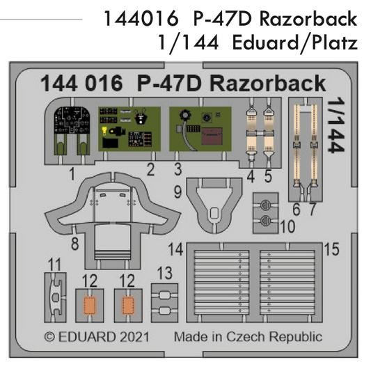 Eduard 144016 1:144 P-47D Thunderbolt Razorback