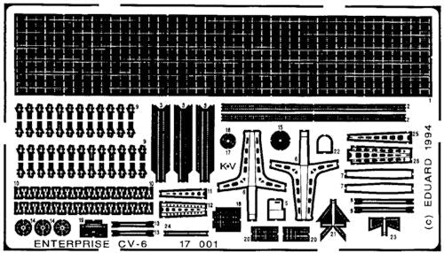 Eduard 17001 1:700 USS Enterprise Aircraft Carrier