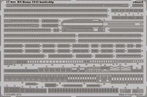 Eduard 17035 1:700 RN Roma Italian battleship 1943 for Trumpeter