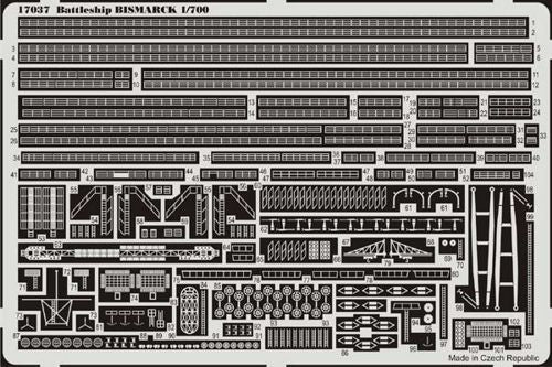 Eduard 17037 1:700 Bismarck German battleship for Revell