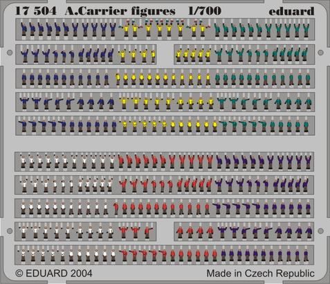 Eduard 17504 1:700 Aircraft Carrier Figures PRE-PAINTED IN COLOUR!