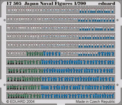 Eduard 17505 1:700 IJN Naval Figures PRE-PAINTED IN COLOUR!