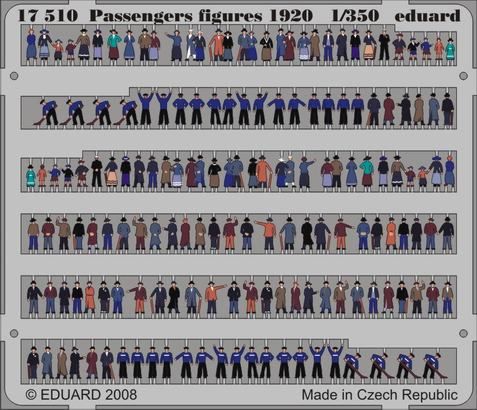 Eduard 17510 1:350 Passengers Figures 1920 (Titanic, Lusitania etc)