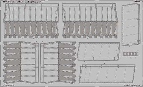 Eduard 23018 1:24 Hawker Typhoon Mk.Ib landing flaps