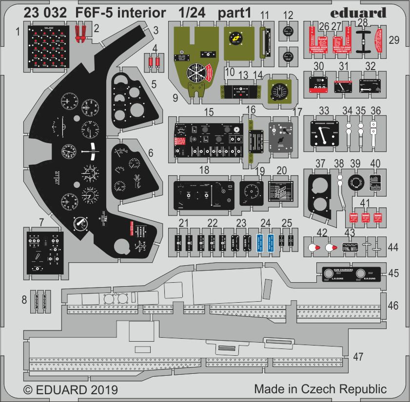 Eduard 23032 1:24 Grumman F6F-5 Hellcat Interior