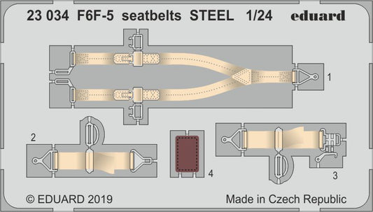 Eduard 23034 1:24 Grumman F6F-5 Hellcat Seatbelts STEEL