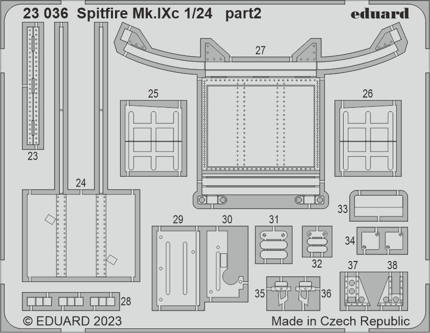 Eduard 23036 1:24 Supermarine Spitfire Mk.IXc  to be used with Airfix