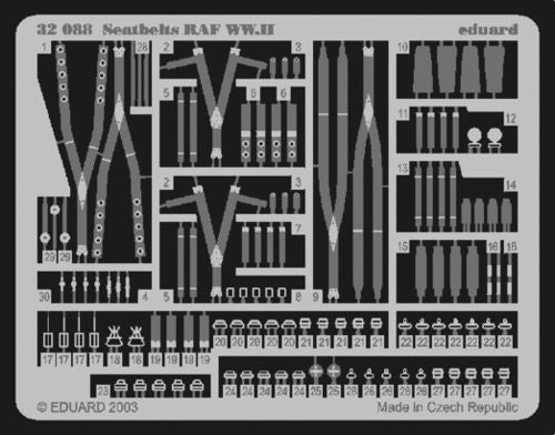 Eduard 32088 1:32 seatbelts RAF WWII