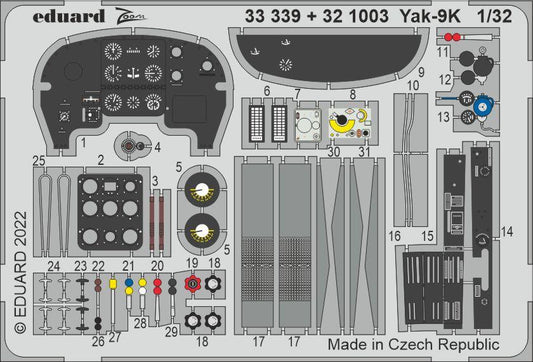 Eduard 321003 1:32 Yakovlev Yak-9K 1/32