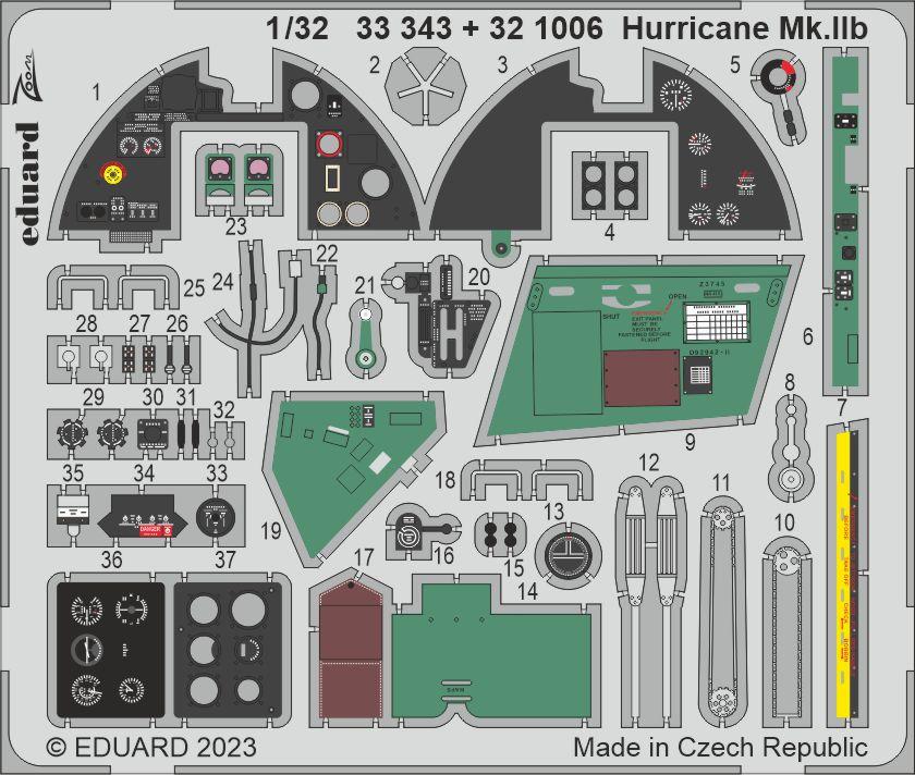 Eduard 321006 1:32 Hawker Hurricane Mk.IIb 1/32