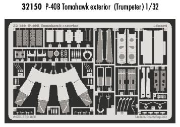 Eduard 32150 1:32 Curtiss P-40B Tomahawk exterior