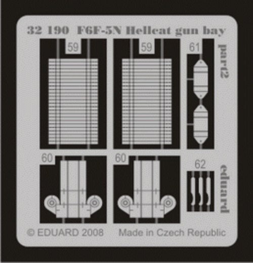 Eduard 32190 1:32 Grumman F6F-5N Hellcat gun bay