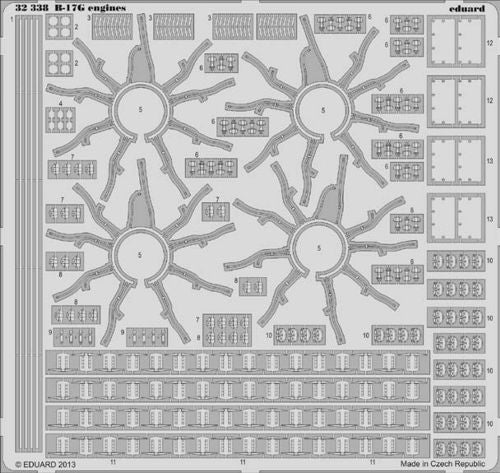 Eduard 32338 1:32 B-17G Flying Fortress engine details