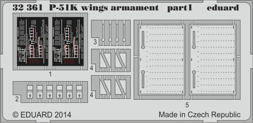 Eduard 32361 1:32 North-American P-51K wing armament part 1