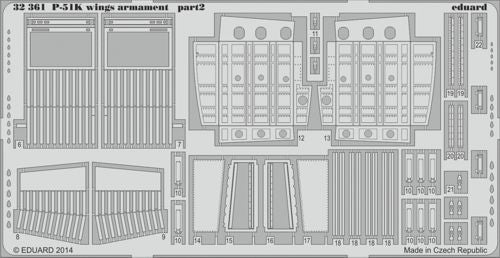 Eduard 32361 1:32 North-American P-51K wing armament part 1