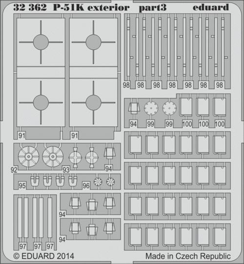 Eduard 32362 1:32 North-American P-51K Mustang exterior