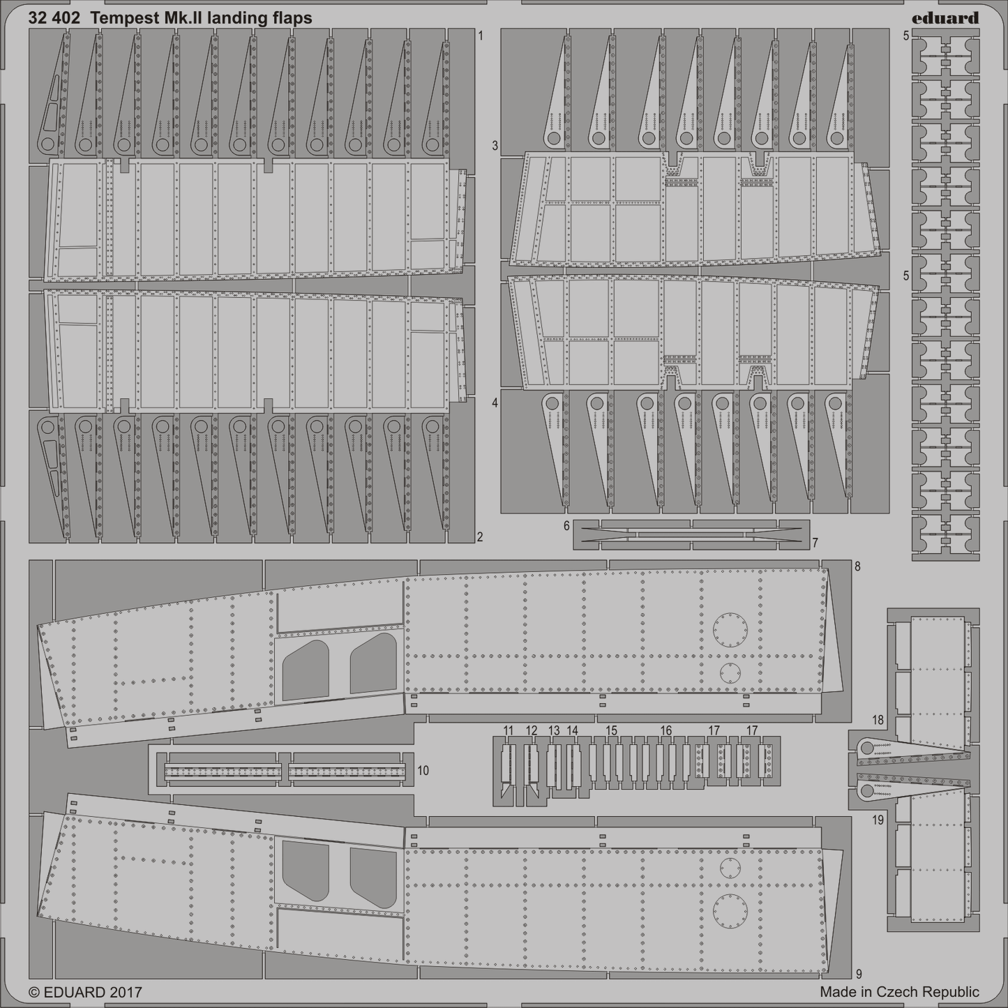 Eduard 32402 1:32 Hawker Tempest Mk.II landing flaps