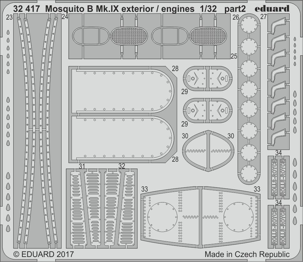 Eduard 32417 1:32 de Havilland Mosquito B Mk.IX/XVI exterior / engines