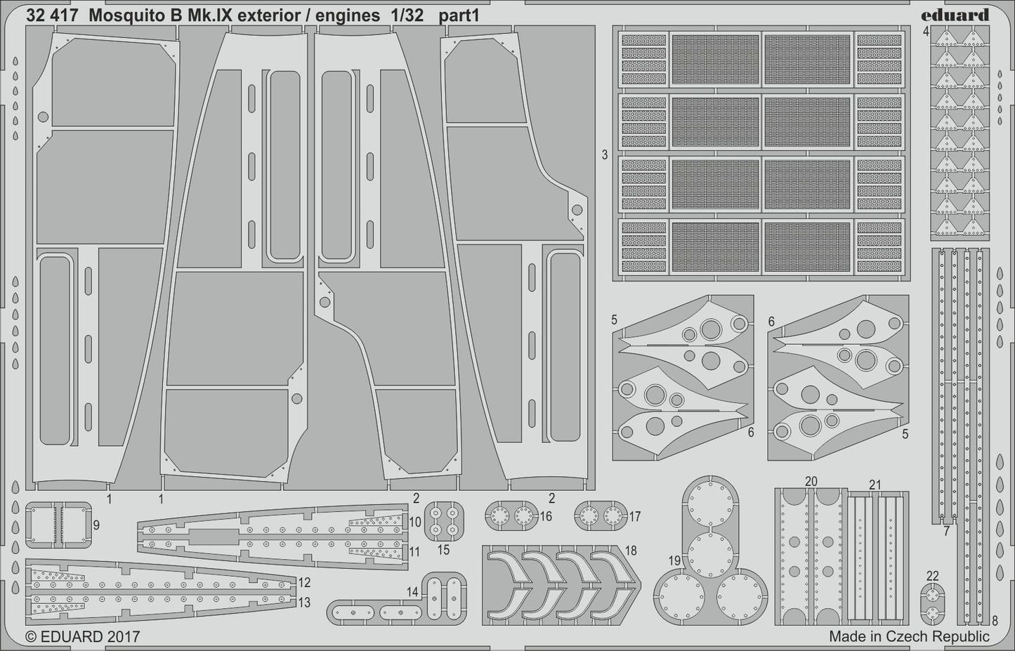 Eduard 32417 1:32 de Havilland Mosquito B Mk.IX/XVI exterior / engines