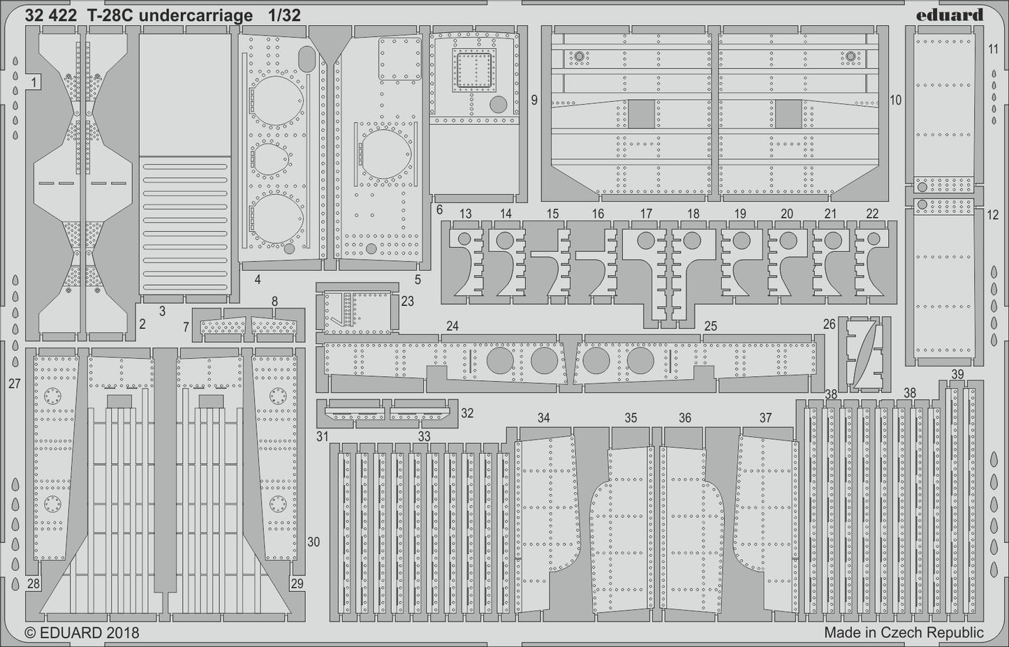 Eduard 32422 1:32 North-American T-28C Trojan undercarriage