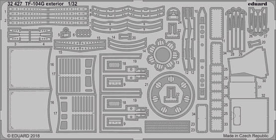 Eduard 32427 1:32 Lockheed TF-104G Starfighter exterior