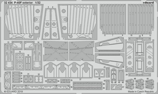 Eduard 32434 1:32 Curtiss P-40F Warhawk exterior