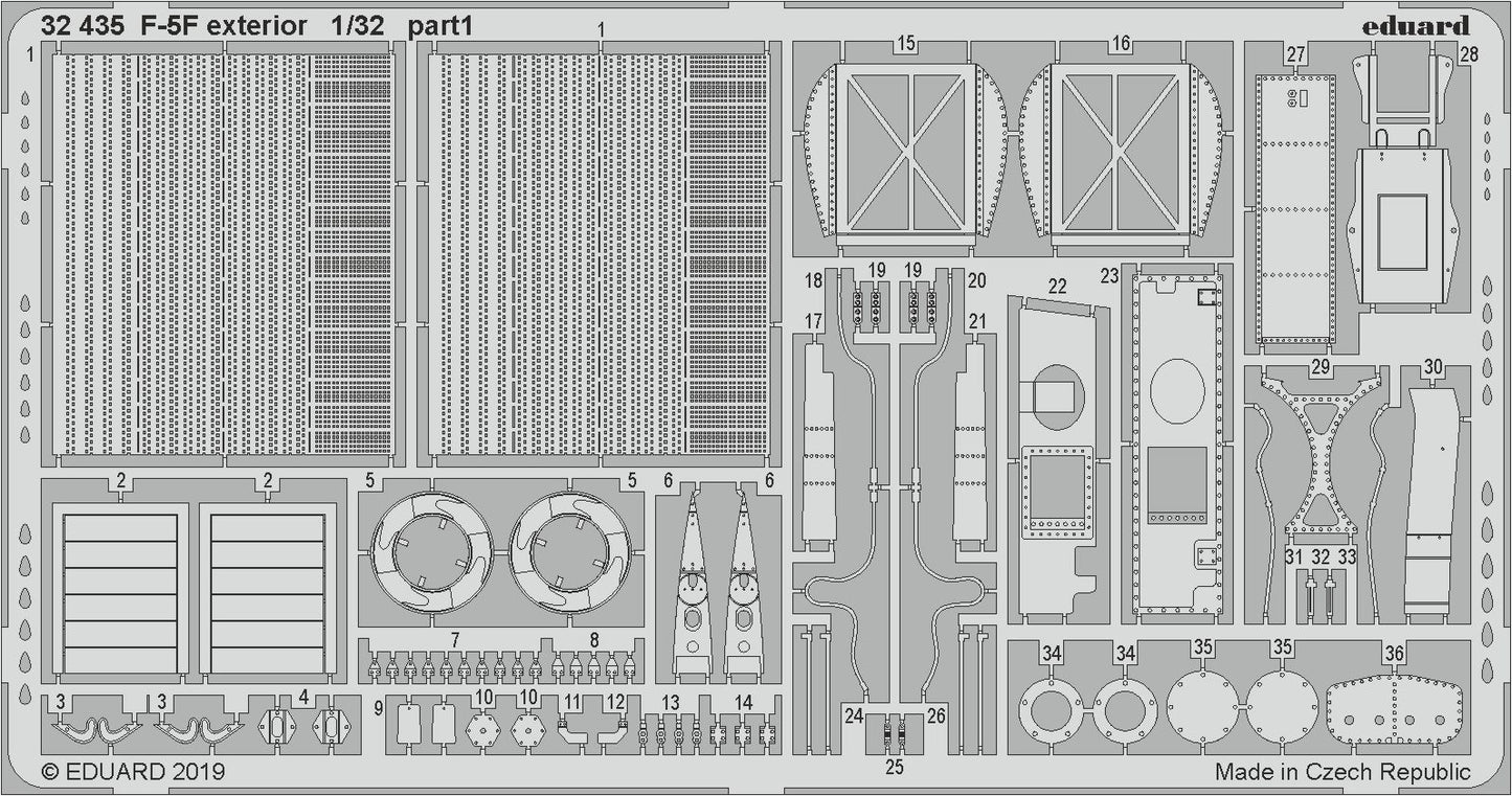 Eduard 32435 1:32 Northrop F-5F Tiger exterior