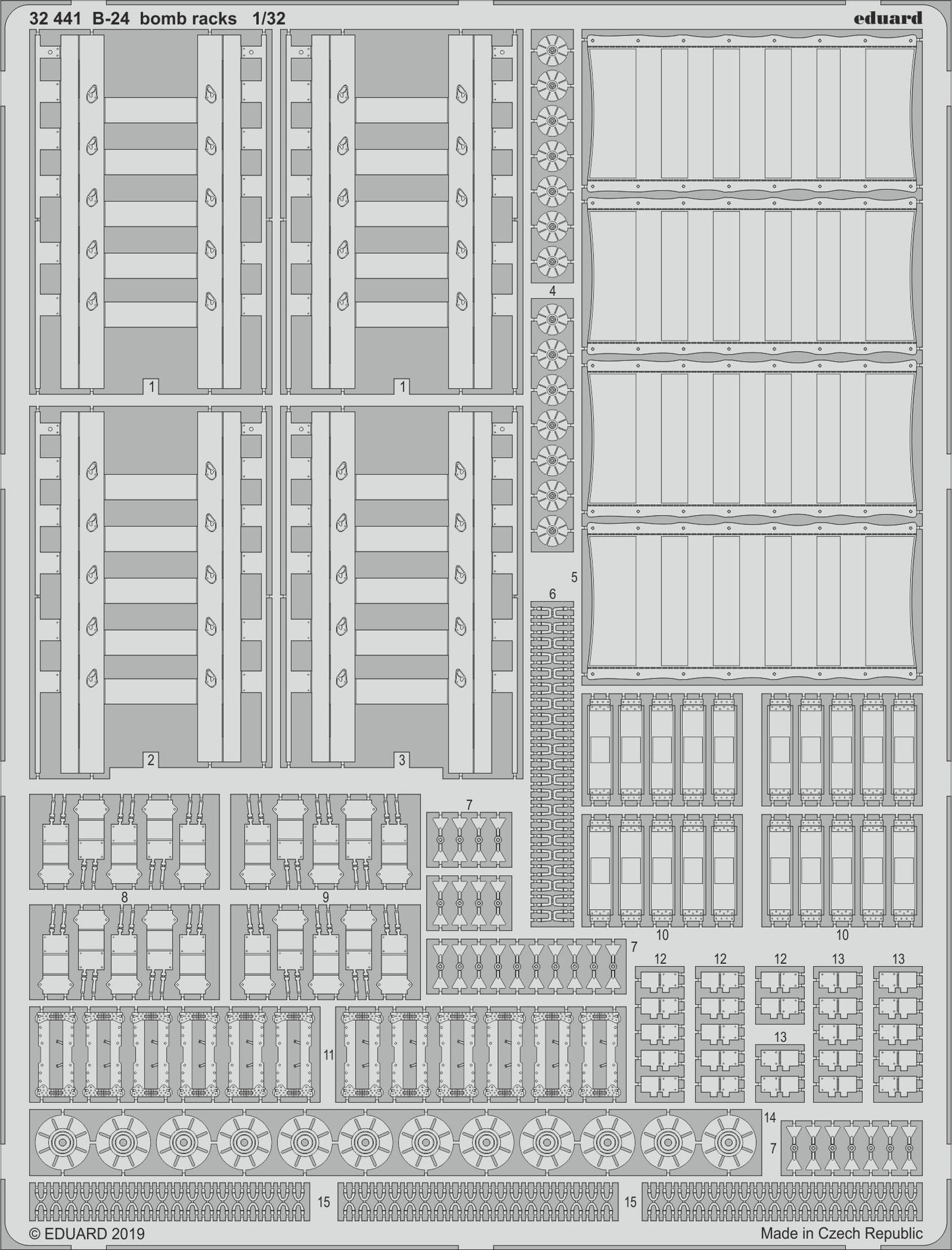 Eduard 32441 1:32 Consolidated B-24J Liberator bomb racks