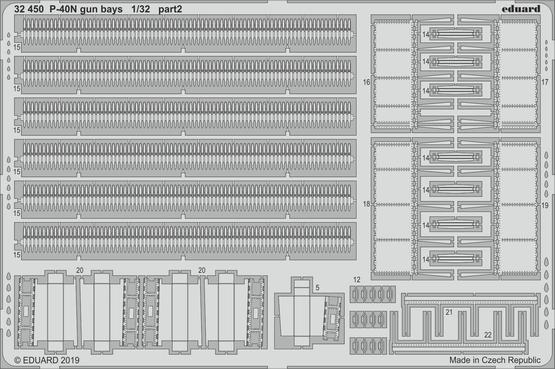 Eduard 32450 1:32 Curtiss P-40N Warhawk gun bays