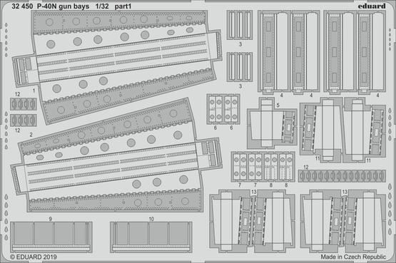 Eduard 32450 1:32 Curtiss P-40N Warhawk gun bays