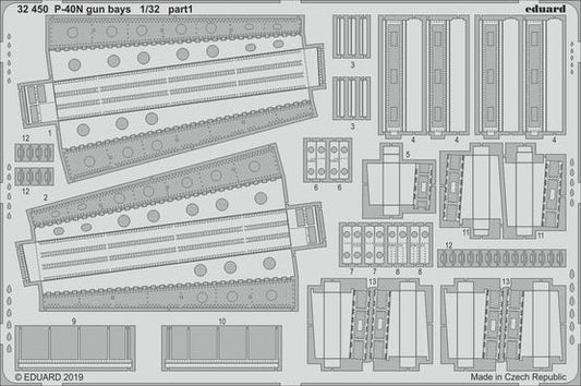 Eduard 32450 1:32 Curtiss P-40N Warhawk gun bays