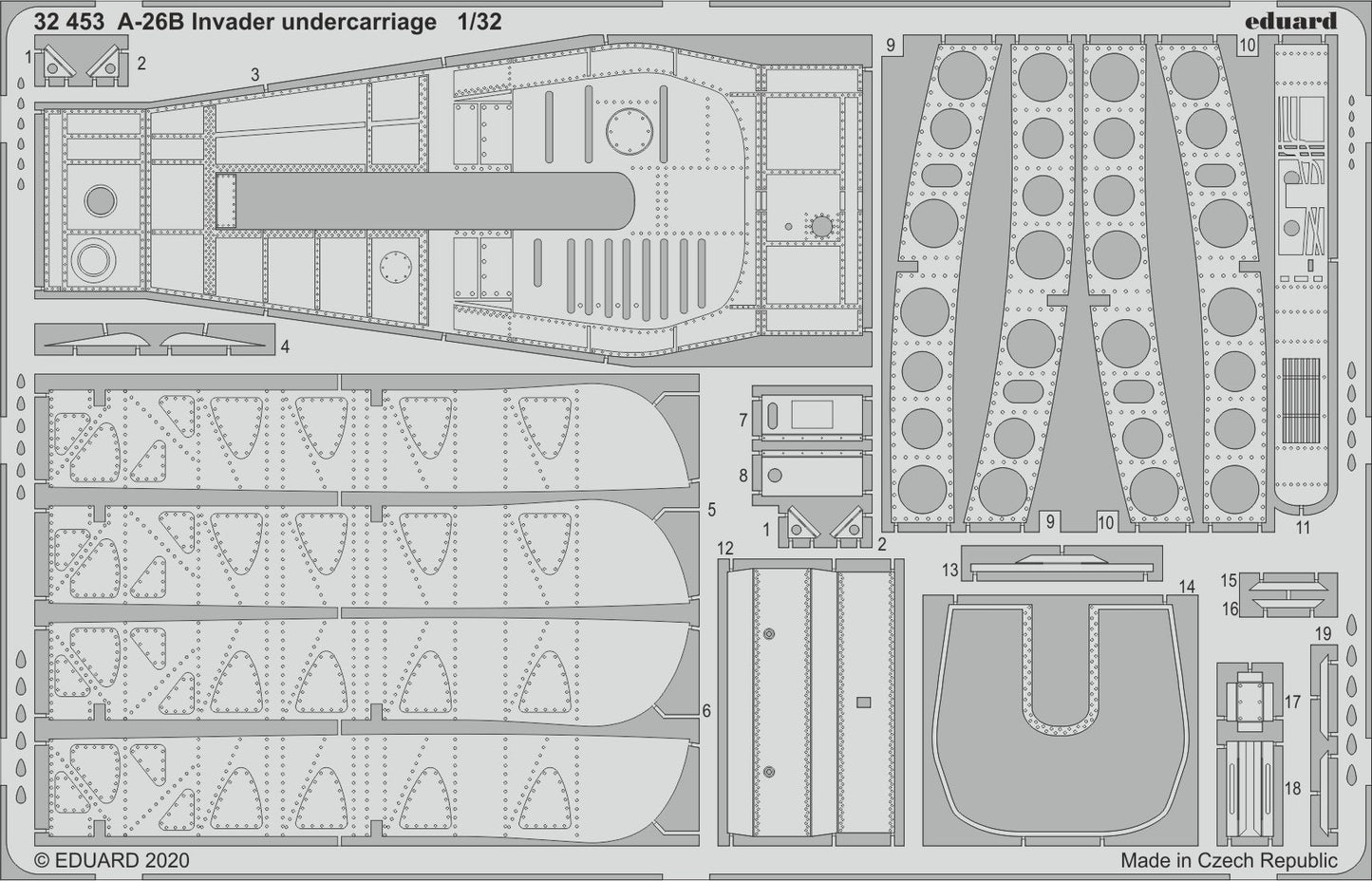 Eduard 32453 1:32 Douglas A-26B Invader undercarriage