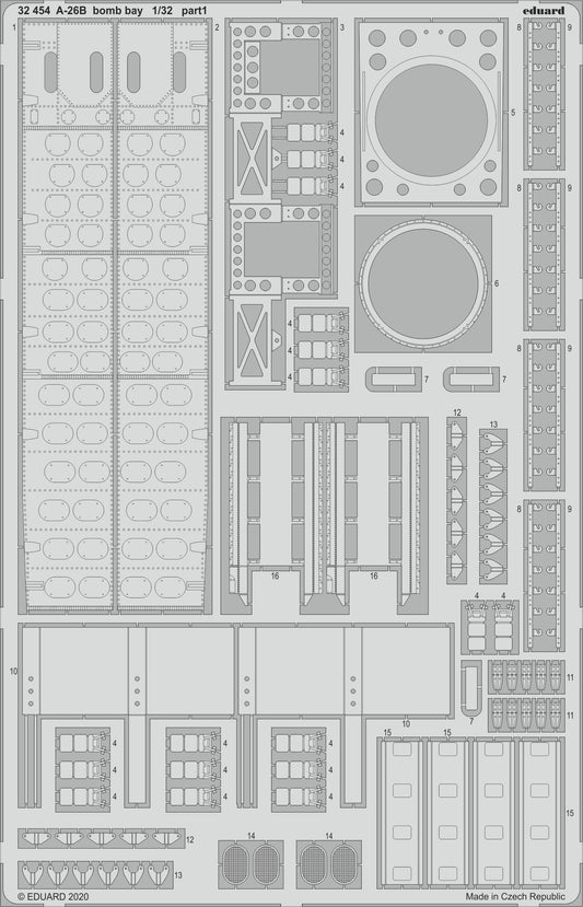 Eduard 32454 1:32 Douglas A-26B Invader bomb bay detail set