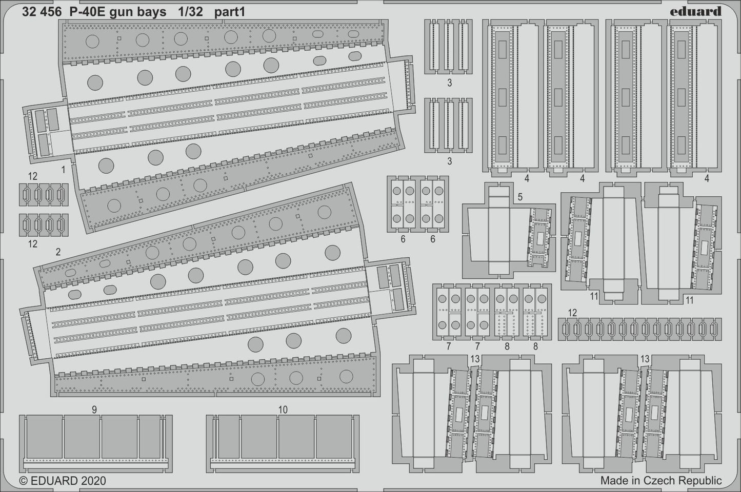 Eduard 32456 1:32 Curtiss P-40E Kittyhawk gun bays