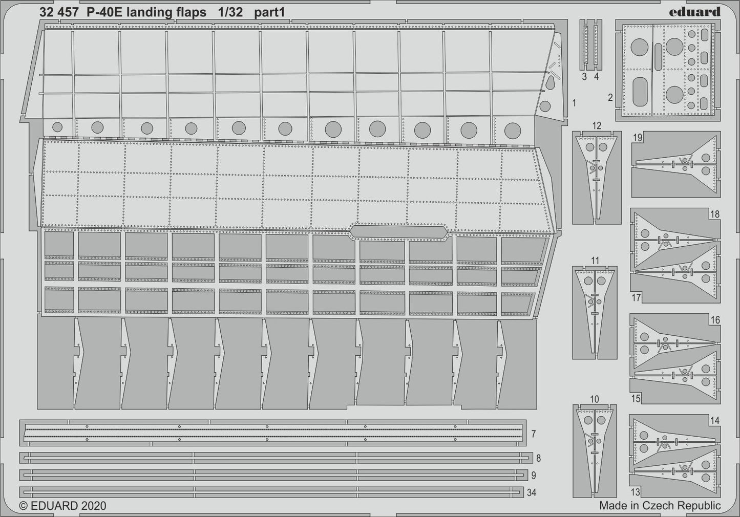 Eduard 32457 1:32 Curtiss P-40E Kittyhawk landing flaps