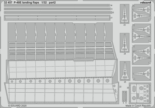 Eduard 32457 1:32 Curtiss P-40E Kittyhawk landing flaps