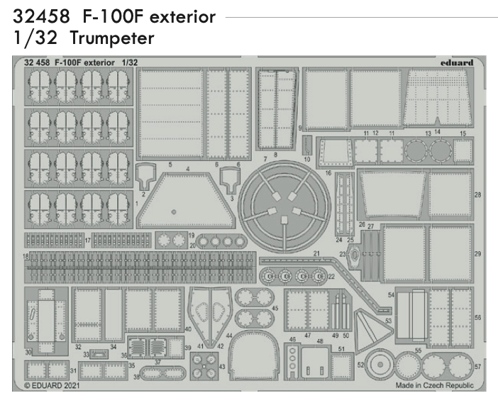 Eduard 32458 1:32 North-American F-100F Super Sabre exterior